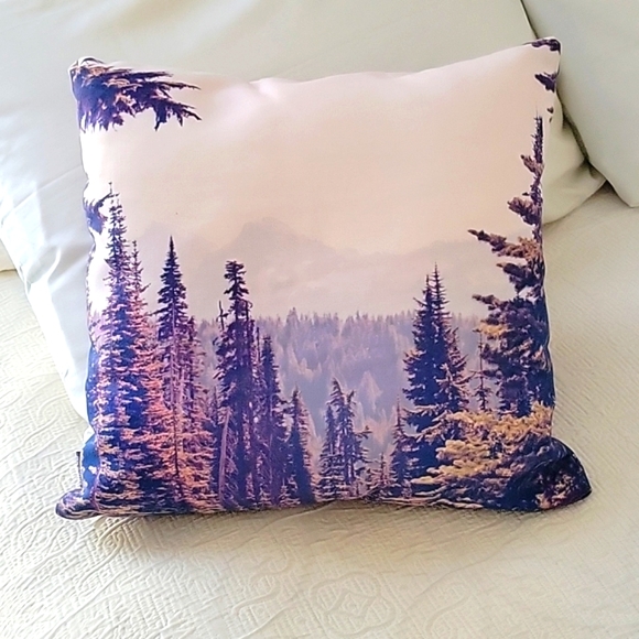 Society6 Mountain Forest Art Accent Pillow - Picture 3 of 5